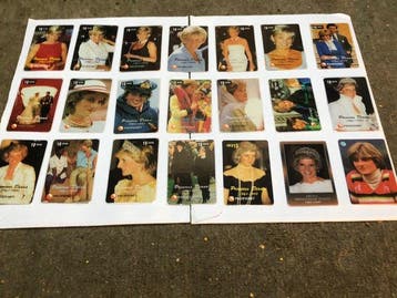 Collectie telefoonkaarten - Princess Diana telefoonkaarten -