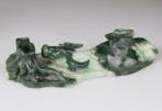 Penselenhouder Buffel van Jadeïet – Beeldje - Jade, Groen -, Antiek en Kunst