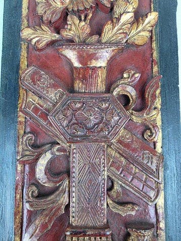 Paneel - Hout - China - Qing Dynastie (1644-1911) -