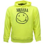 Nirvana Neon Geel Smiley Hoodie Trui Sweater, Nieuw