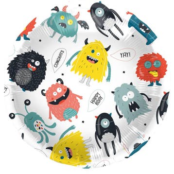 Helium Ballon Happy Birthday Monsters Leeg 45cm, Verzenden