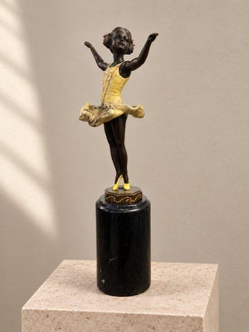 Sculpture, Naar Ferdinand Preiss – Art Deco ballerina –, Antiquités & Art