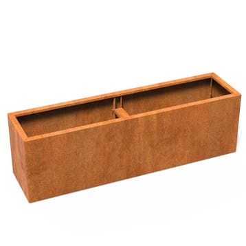 Cortenstaal plantenbak ‘Connect’ 200x50x60cm - Zonder bodem, 100 cm of meer, Nieuw, Metaal, 60 cm of meer