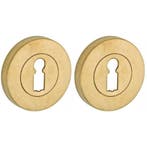 Set van twee sleutelplaatjes Vivo BB messing antiek, Nieuw, Overige materialen