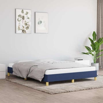 vidaXL Bedframe zonder matras stof blauw 140x200 cm, Verzenden, Nieuw