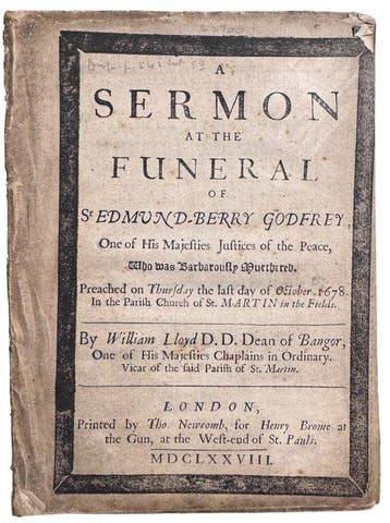 William Lloyd - A Sermon at the Funeral of Sr Edmund-Berry