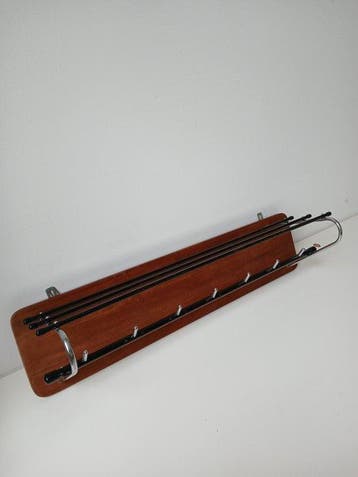 Kapstok - Teakfineer - Chroom-Vintage-Jaren 60