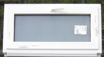 pvc raam , chassis , venster 100 x 50 wit / antraciet 7016, Doe-het-zelf en Bouw, Raamkozijnen en Schuifdeuren, 75 tot 150 cm