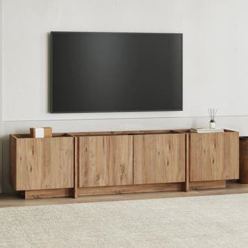 Evila TV-meubel - Houtkleurig/Antraciet - Nieuw/Ongebruikt -, Verzenden, 150 tot 200 cm, Nieuw, Scandinavisch