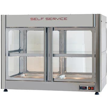 Warmhoudvitrine | TAVOLA CALDA | RVS | 65°C | Geventileerd, Verzenden