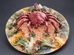 Bord - 1950s Majolica Palissy Ware - Aardewerk, Antiek en Kunst