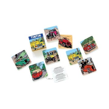Kuifje Wagens Onderzetter (8x), Verzamelen, Ophalen of Verzenden, Nieuw