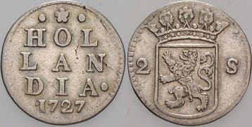 2 Stuiver 1727 Nederland-holland, Provinz, Verzenden, België