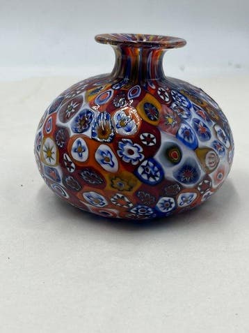 Campanella livio vaso in murrine colorate Arlecchino -, Antiek en Kunst