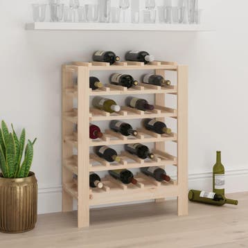 vidaXL Wijnrek 61,5x30x82 cm massief grenenhout, Verzenden