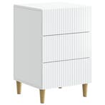 vidaXL Nachtkastje met lade Wit 43 x 41 x 66,5 cm Bewerkt, Verzenden, Nieuw