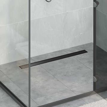 vidaXL Doucheafvoer 2-in-1 met 360° Sifon Zwart 80 cm, Doe-het-zelf en Bouw, Sanitair, Verzenden, Nieuw
