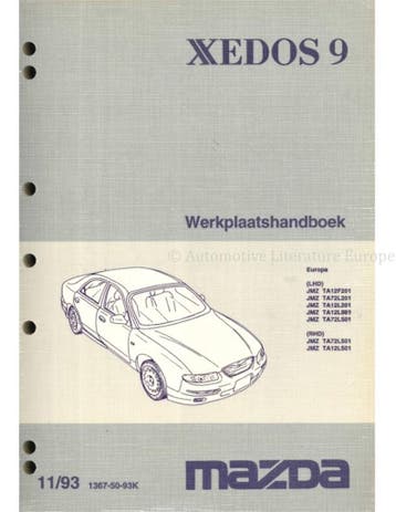 1993 MAZDA XEDOS 9 WERKPLAATSHANDBOEK NEDERLANDS