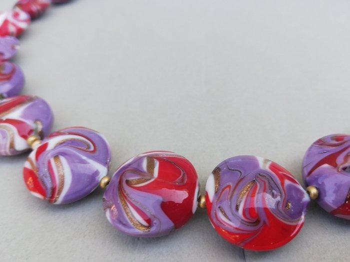 24 carats - Or jaune, Murano - Collier, Antiquités & Art, Antiquités | Verre & Cristal