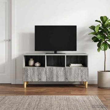 vidaXL TV Kast 102 x 34,5 x 50 cm Grijs Sonoma Bewerkt hout, Verzenden, Nieuw
