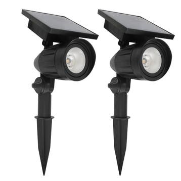 Buitenverlichting zonne-energie Set 2 Stuks LED Solar Tuinsp, Verzenden