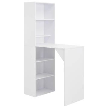 vidaXL Bartafel met kast 115x59x200 cm wit, Huis en Inrichting, Verzenden, Nieuw