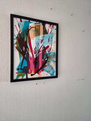 Liesens - La Mer (Handpainted on canvas met lijst), Antiquités & Art, Art | Peinture | Moderne