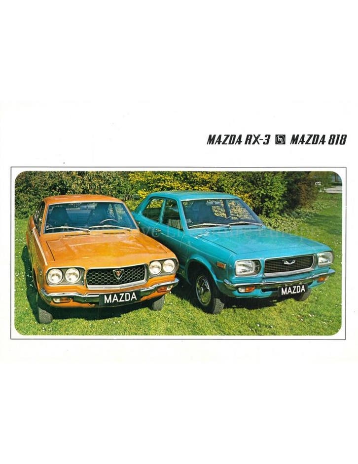 1973 MAZDA RX-3 | 818 BROCHURE NEDERLANDS, Livres, Autos | Brochures & Magazines