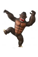 KIMU® Opblaas Kostuum Gorilla Opblaasbaar Pak Apenpak Mascot, Ophalen of Verzenden, Nieuw