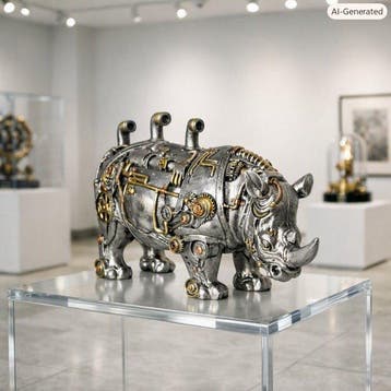 Saladin Buru - Beeld, Rhinoceros - 32 cm - hoogwaardig resin
