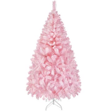 2dekans | Yaheetech Kunstkerstboom Roze – 110 x 110 x 183 cm, Diversen, Kerst, Ophalen of Verzenden, Nieuw
