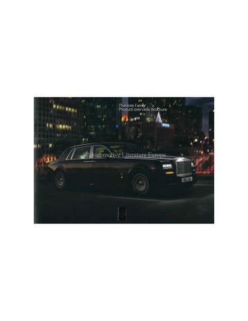 2013 ROLLS ROYCE PHANTOM FAMILY BROCHURE ENGELS, Ophalen of Verzenden, Nieuw