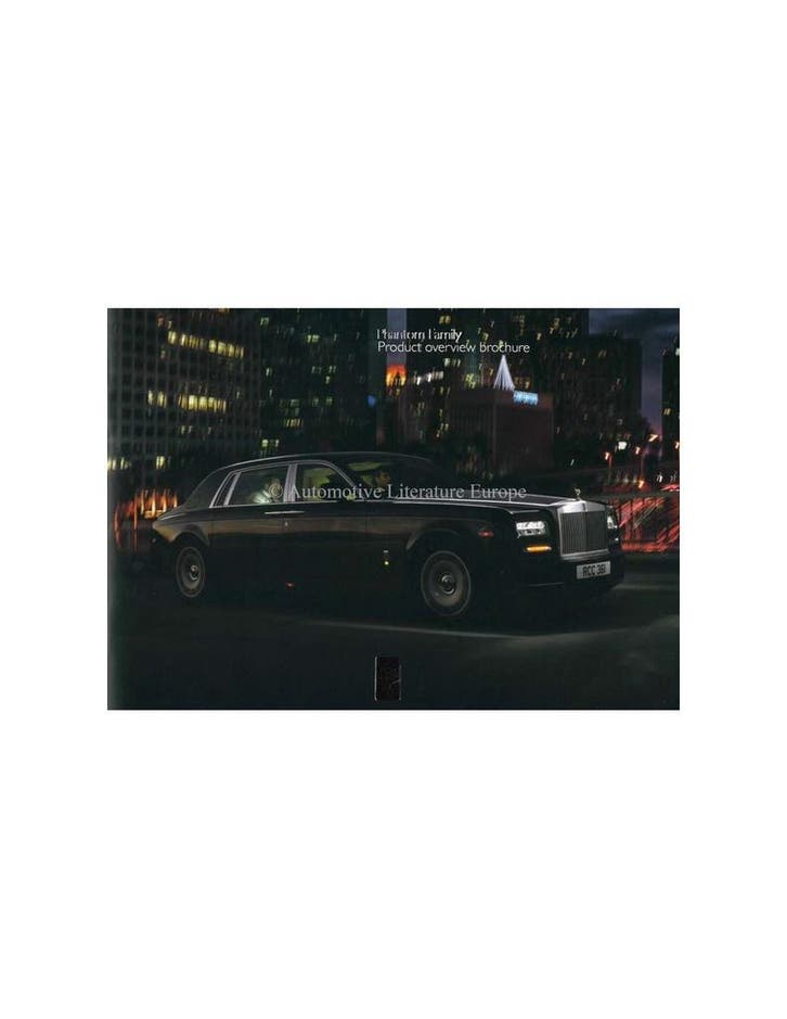 2013 ROLLS ROYCE PHANTOM FAMILY BROCHURE ENGELS, Boeken, Auto's | Folders en Tijdschriften, Ophalen of Verzenden
