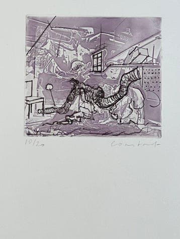 Constant Nieuwenhuys (1920-2005) - Gravure ancienne, Antiek en Kunst