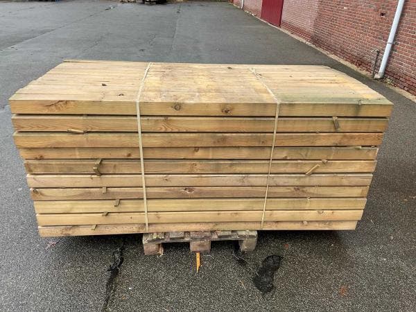 Veiling - 50x grenen paal geïmpregneerd 220x8.8x8.8 cm, Jardin & Terrasse, Poteaux, Poutres & Planches