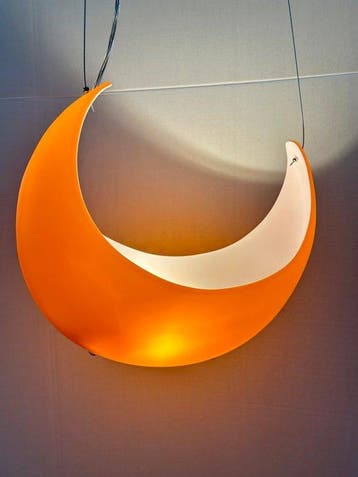 Lampe à suspendre - verre soufflé, Fer - Suspension Luna