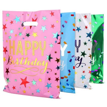 Fako Bijoux - 40x Folie Uitdeelzakjes Happy Birthday - 40, Diversen, Cadeauverpakkingen, Verzenden, Nieuw