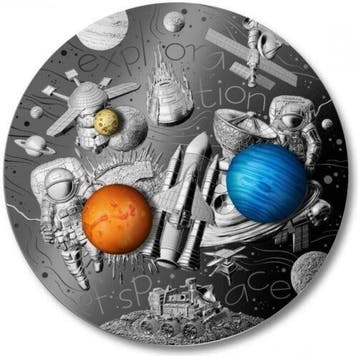 Kameroen. 3000 Francs 2022 Exploration Of Space De Doodle 3