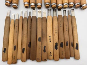 Werkgereedschap Vintage - Japanse houtsnijgereedschappen, Antiek en Kunst
