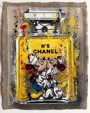 Elisée Skayzoo - Le baiser Chanel N 5, Antiek en Kunst, Kunst | Schilderijen | Modern