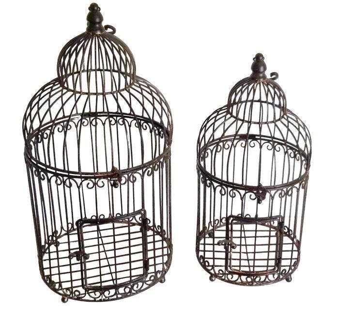 Cage à oiseaux (2) - Fer, Antiquités & Art, Art | Objets design