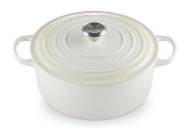 Veiling - LE CREUSET geëmailleerde gietijzeren braadpan met, Huis en Inrichting, Keuken | Potten en Pannen, Nieuw