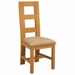 vidaXL Eetkamerstoel 2 pcs Massief Eikenhout Beige 45 x 51 x, Verzenden, Nieuw