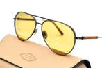 Tods - TO371 08E - Silver Metal Aviator Design & Yellow, Nieuw