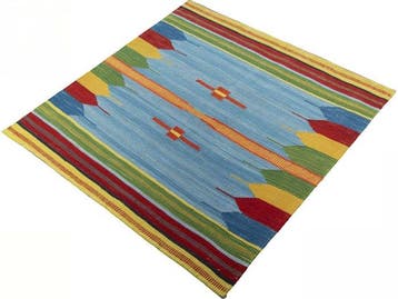 Handgeweven Designer Kelim - Kelim - 101 cm - 101 cm, Nieuw
