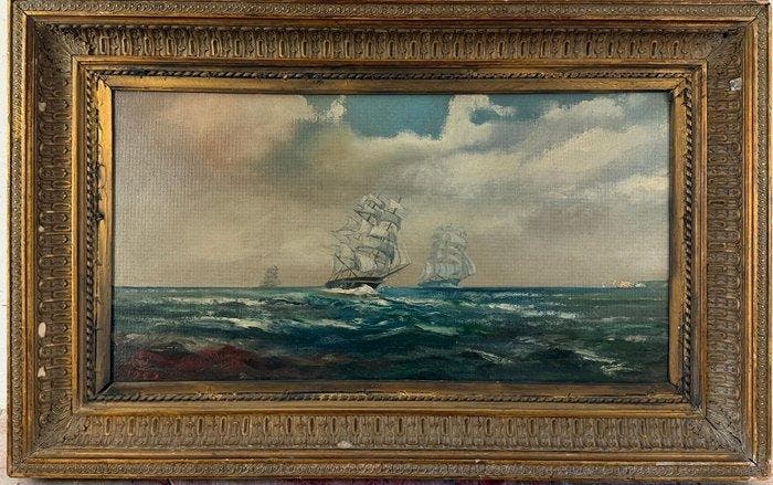 Charles E Wynne. (XX) - The race home. No reserve!, Antiquités & Art, Art | Peinture | Classique