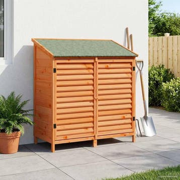vidaXL Tuin Shed met dak Bruin 106 x 56 x 113,5 cm Massief, Verzenden, Nieuw