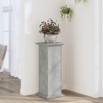 vidaXL Plantenstandaard 33x33x80 cm bewerkt hout betongrijs, Tuin en Terras, Verzenden, Nieuw