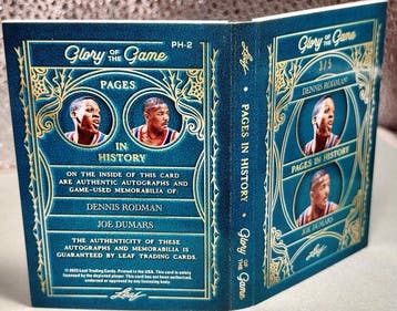 2023 Leaf Glory of the Game Dennis Rodman, Joe Dumars, Nieuw