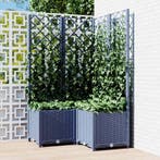 vidaXL Plantenbak met latwerk 80x80x136 cm polypropeen, Verzenden, Nieuw